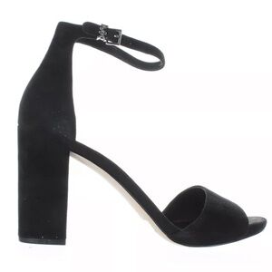 Michael Kors Leela ankle strap block heels‎ black sandals Sz 11
